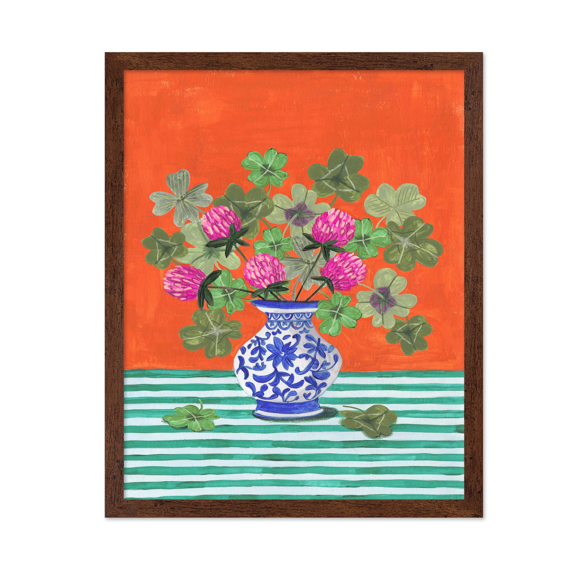 Clovers And Pink Blossoms