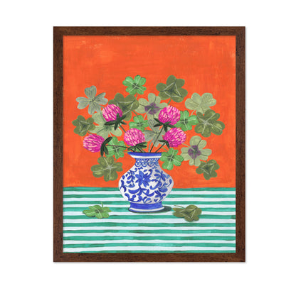 Clovers And Pink Blossoms