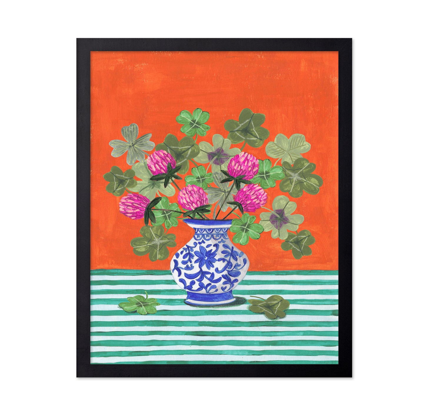 Clovers And Pink Blossoms
