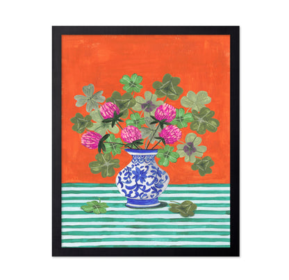Clovers And Pink Blossoms