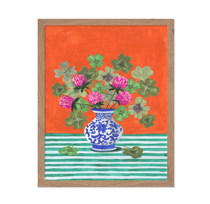 Clovers And Pink Blossoms
