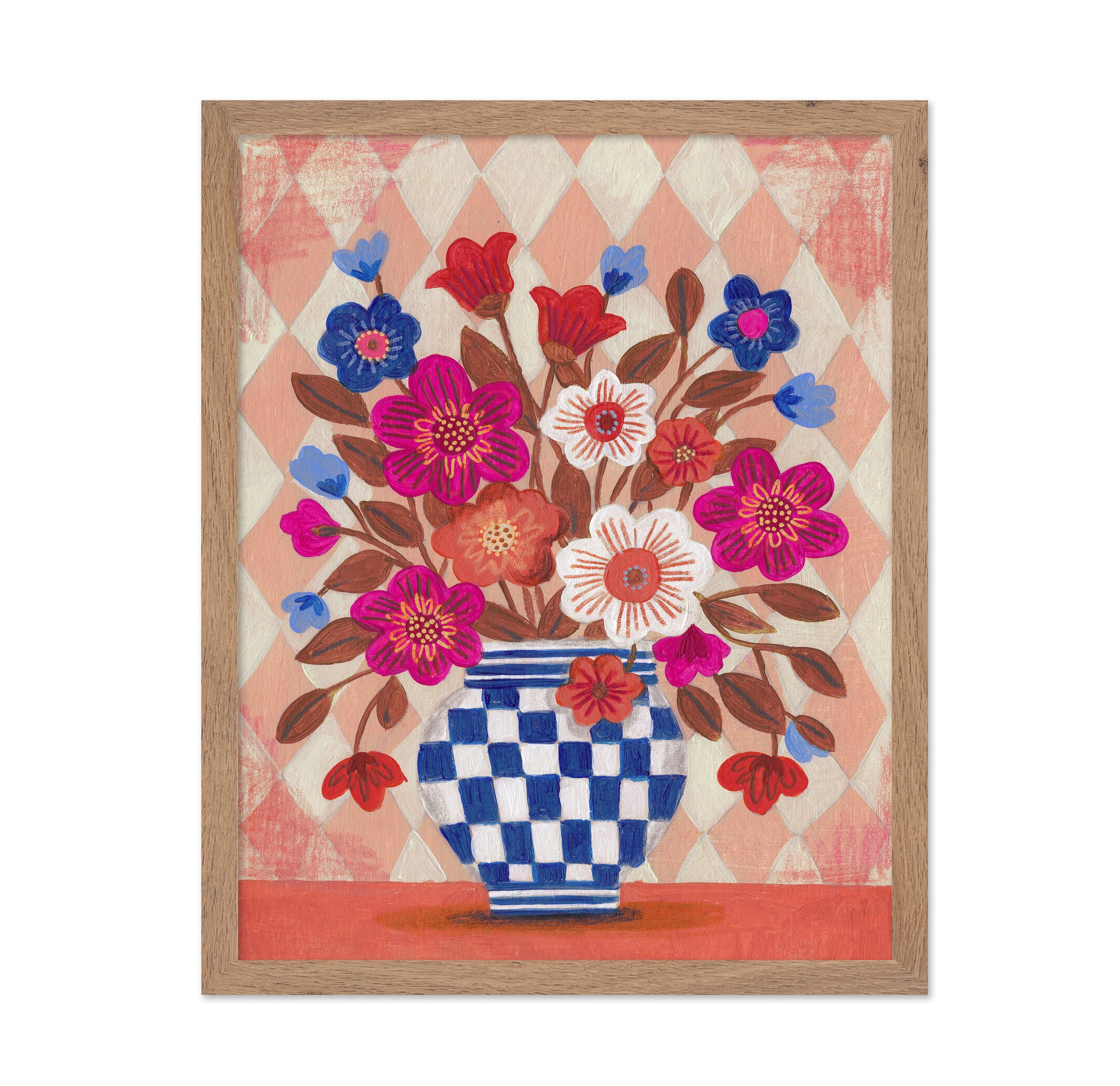 Vase with Bouquet Bright Colours