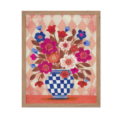 Vase with Bouquet Bright Colours