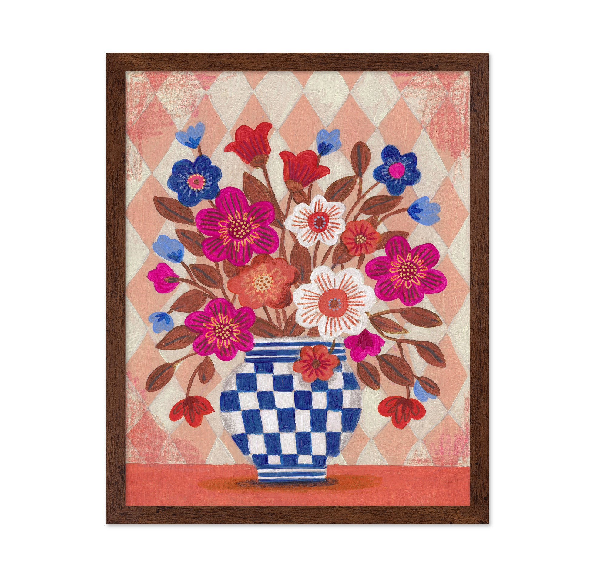 Vase with Bouquet Bright Colours