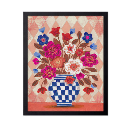 Vase with Bouquet Bright Colours