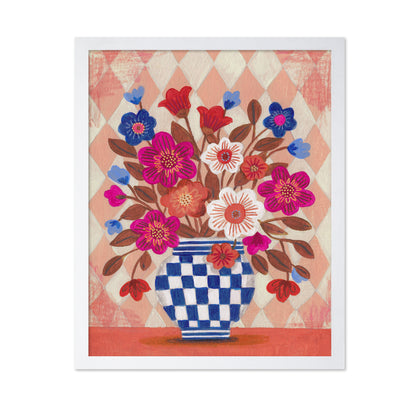 Vase with Bouquet Bright Colours
