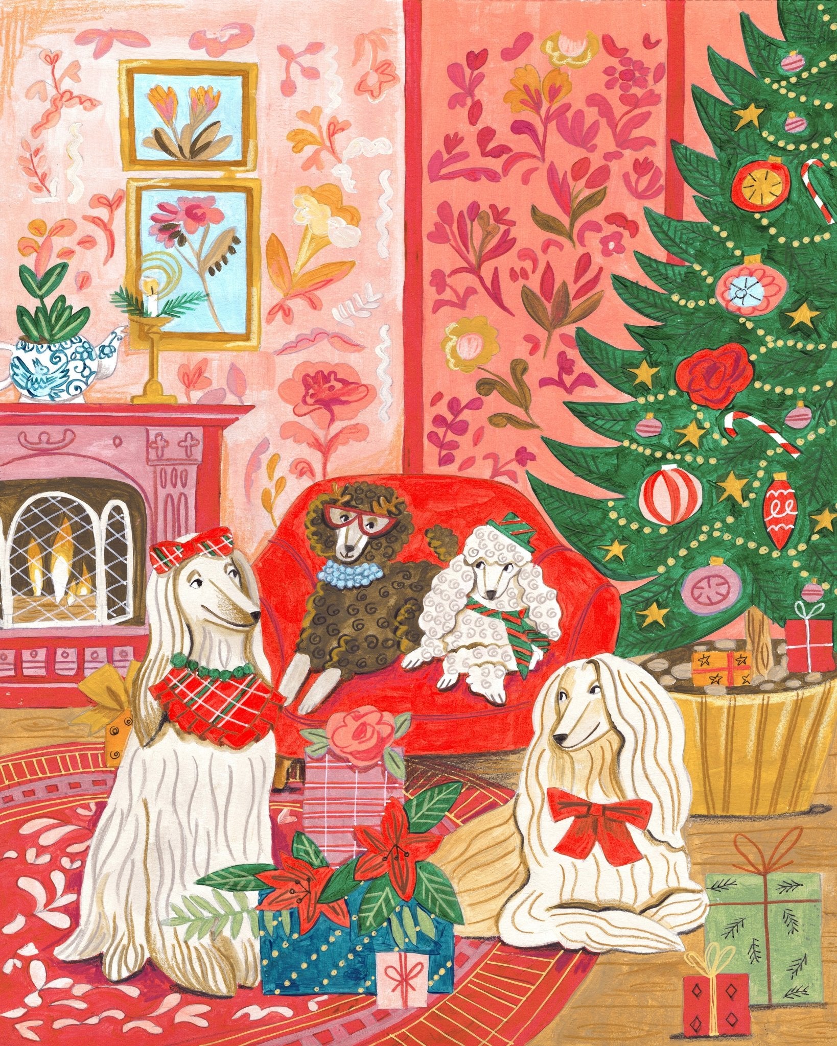 Dogs In Cosy Living Room