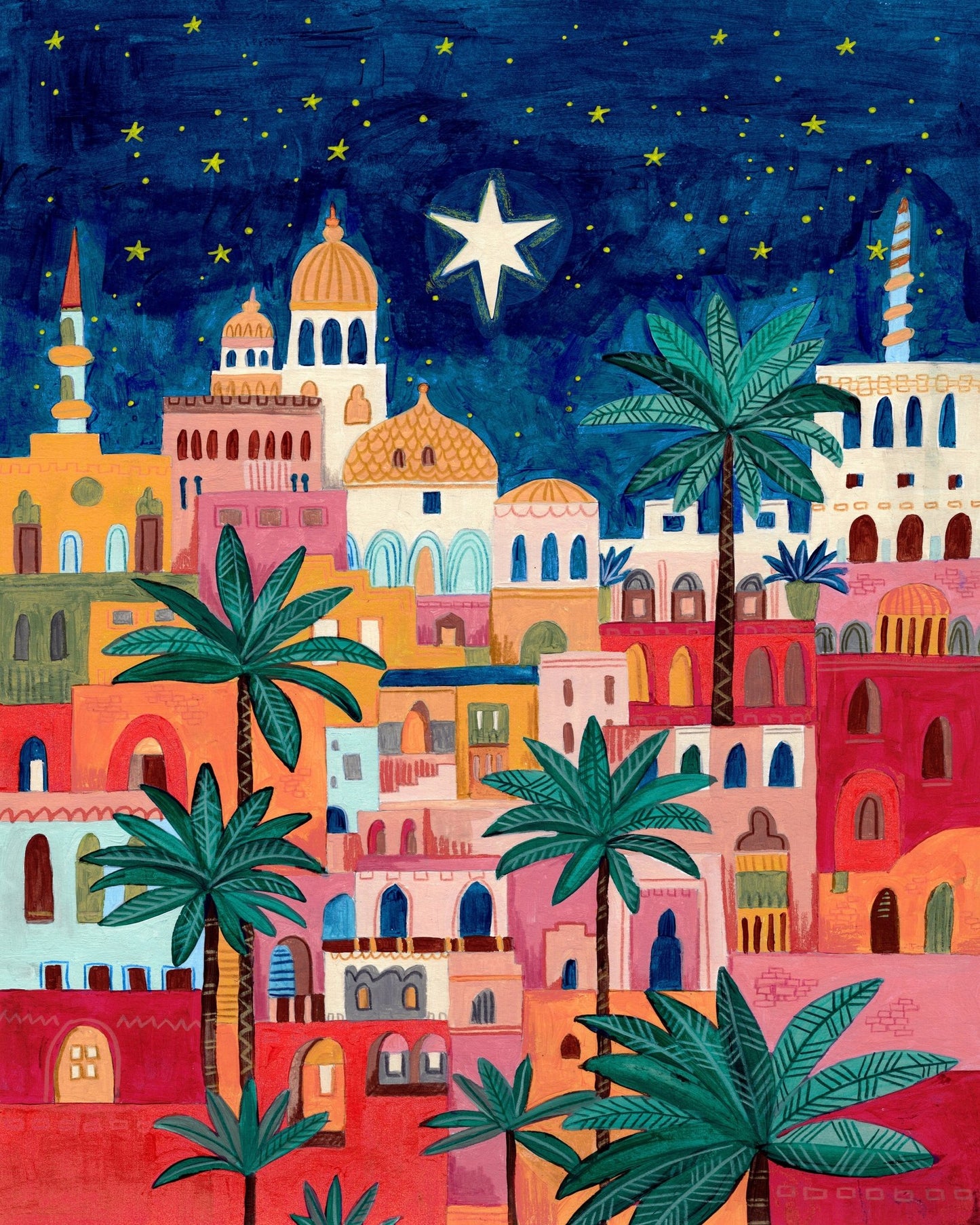 Oriental City Under A Starry Sky