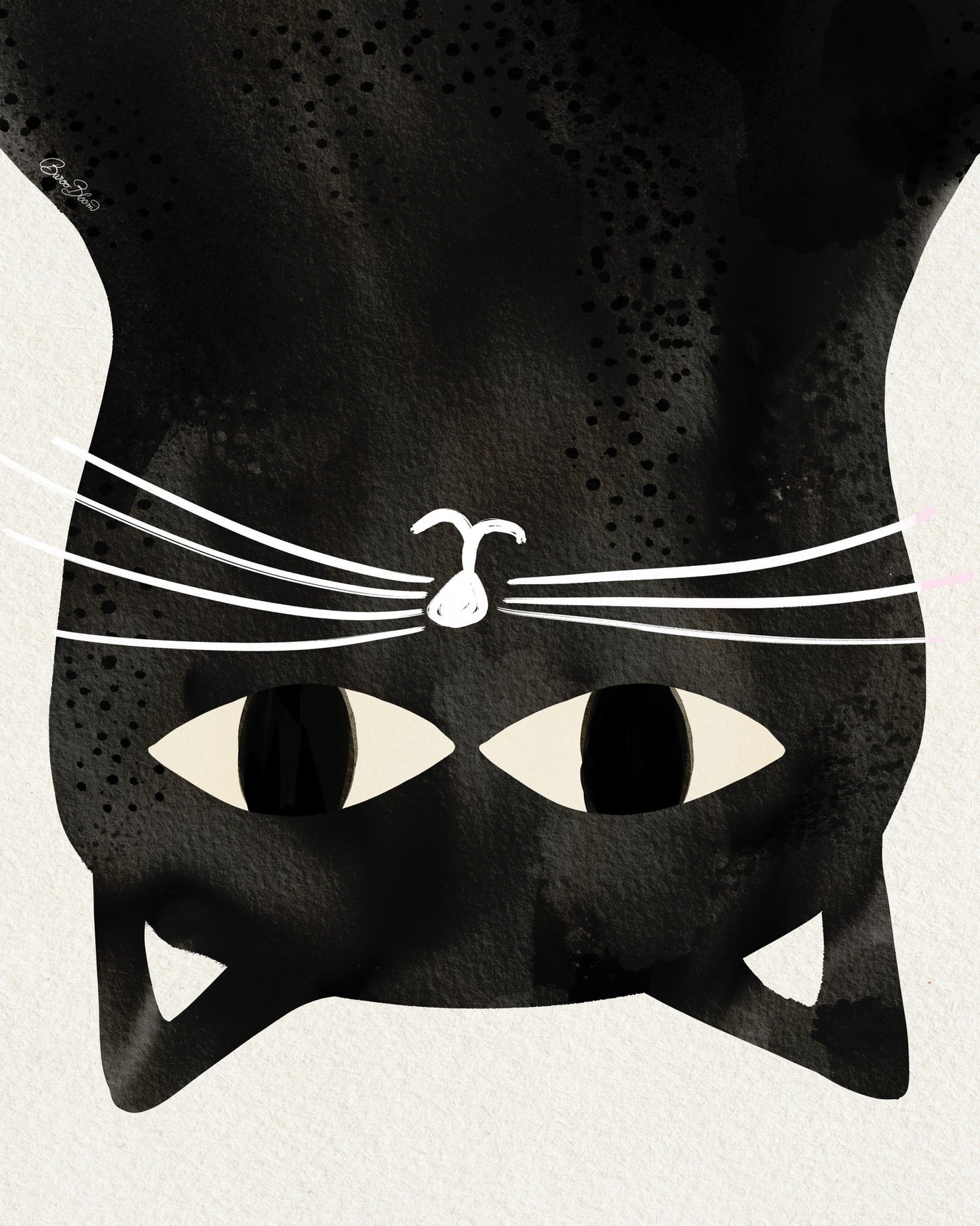 Black Cat Upside Down