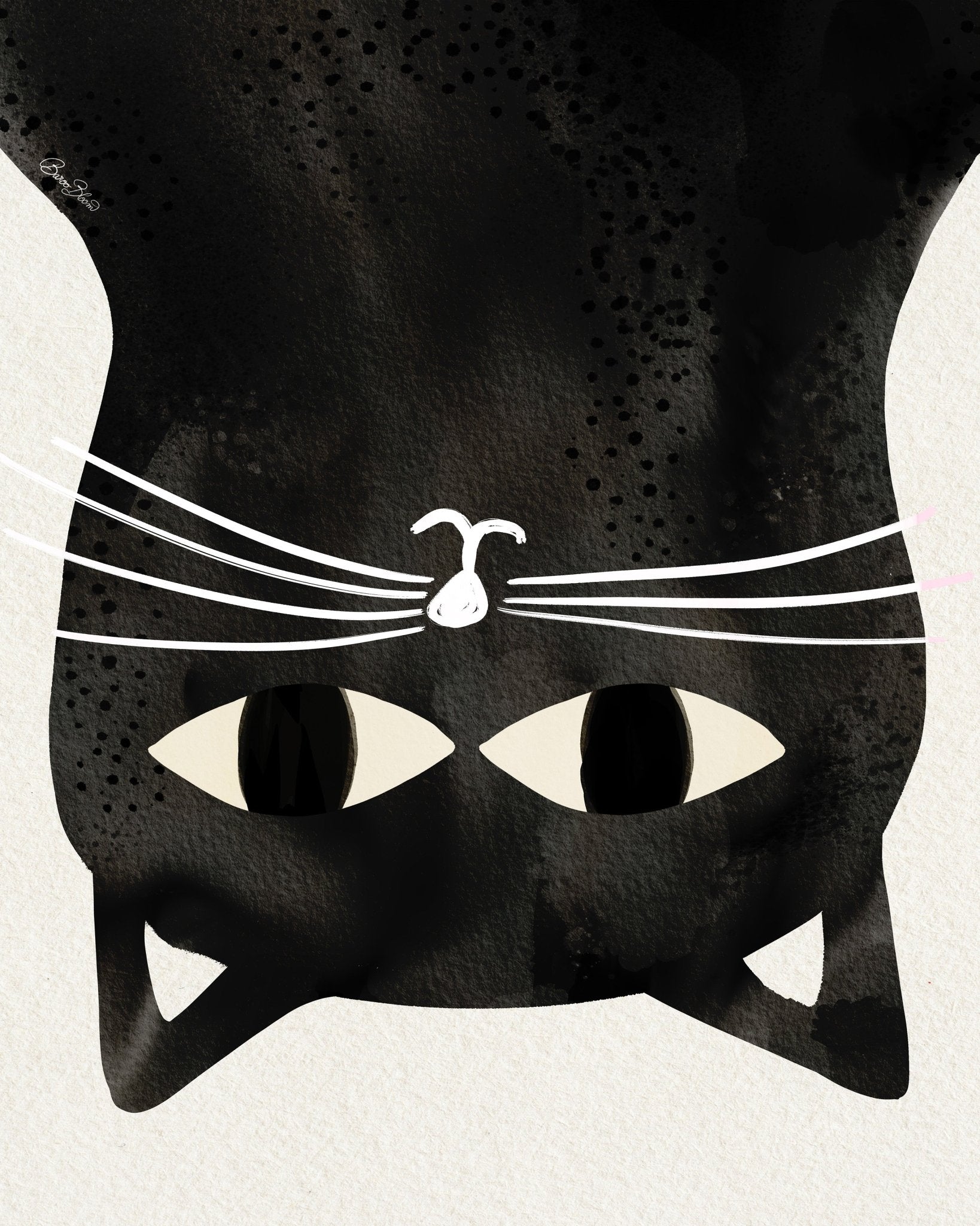 Black Cat Upside Down