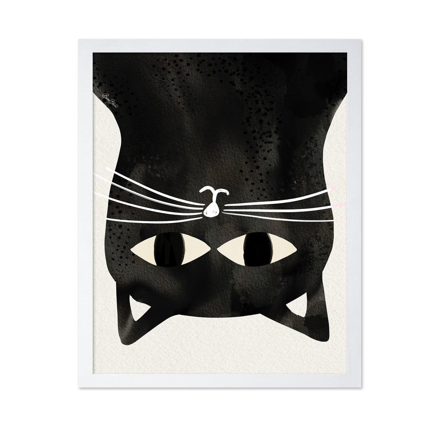 Black Cat Upside Down