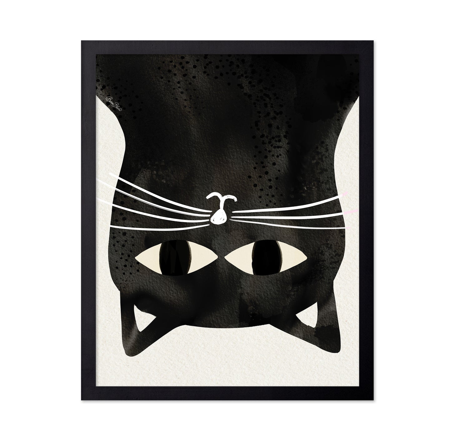 Black Cat Upside Down