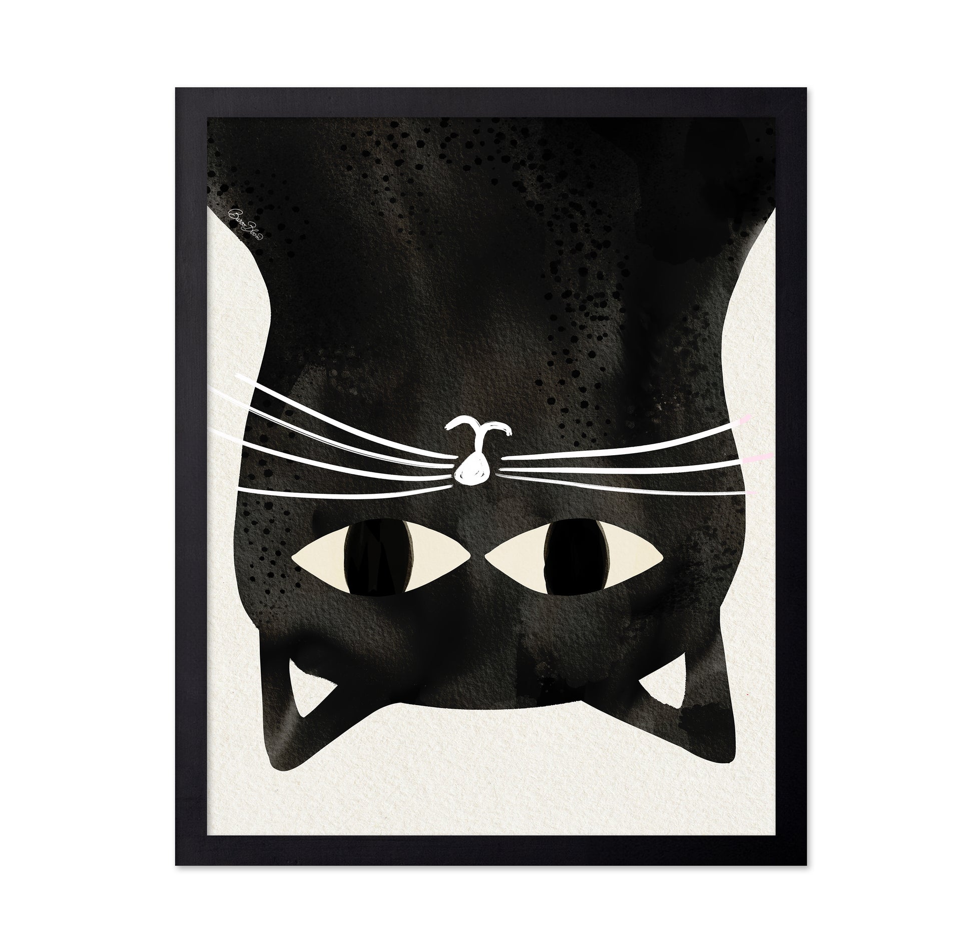 Black Cat Upside Down