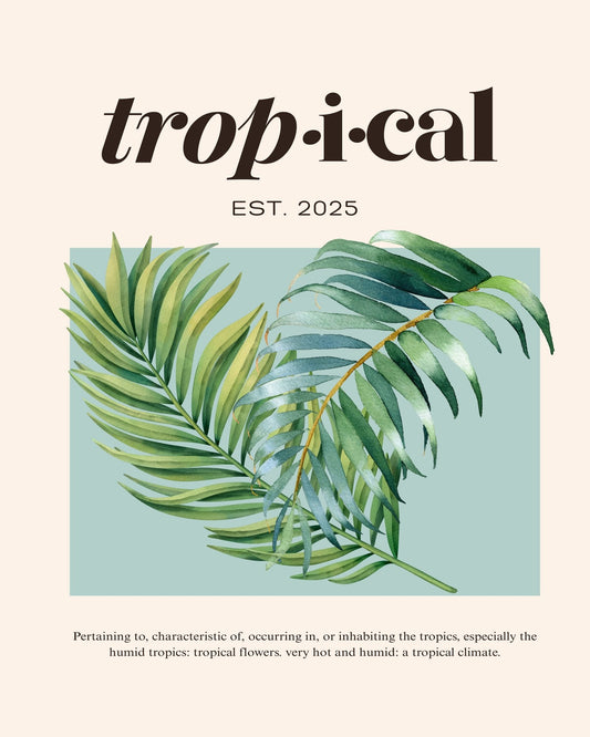 Tropical Botanical Palm Leaves