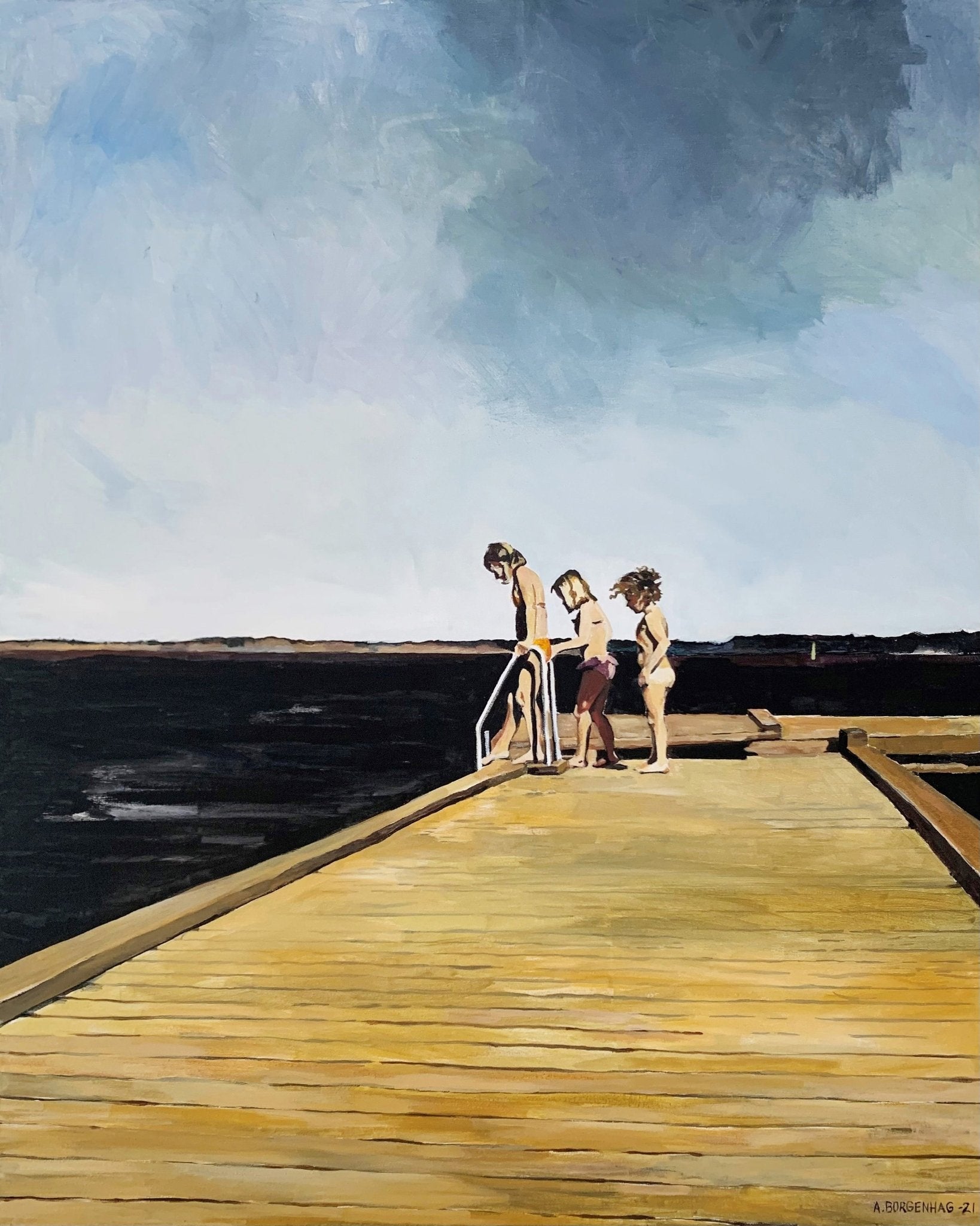 Children On A Sunny Dock