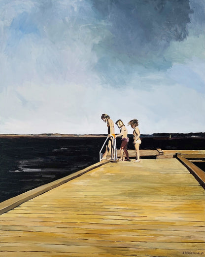 Children On A Sunny Dock