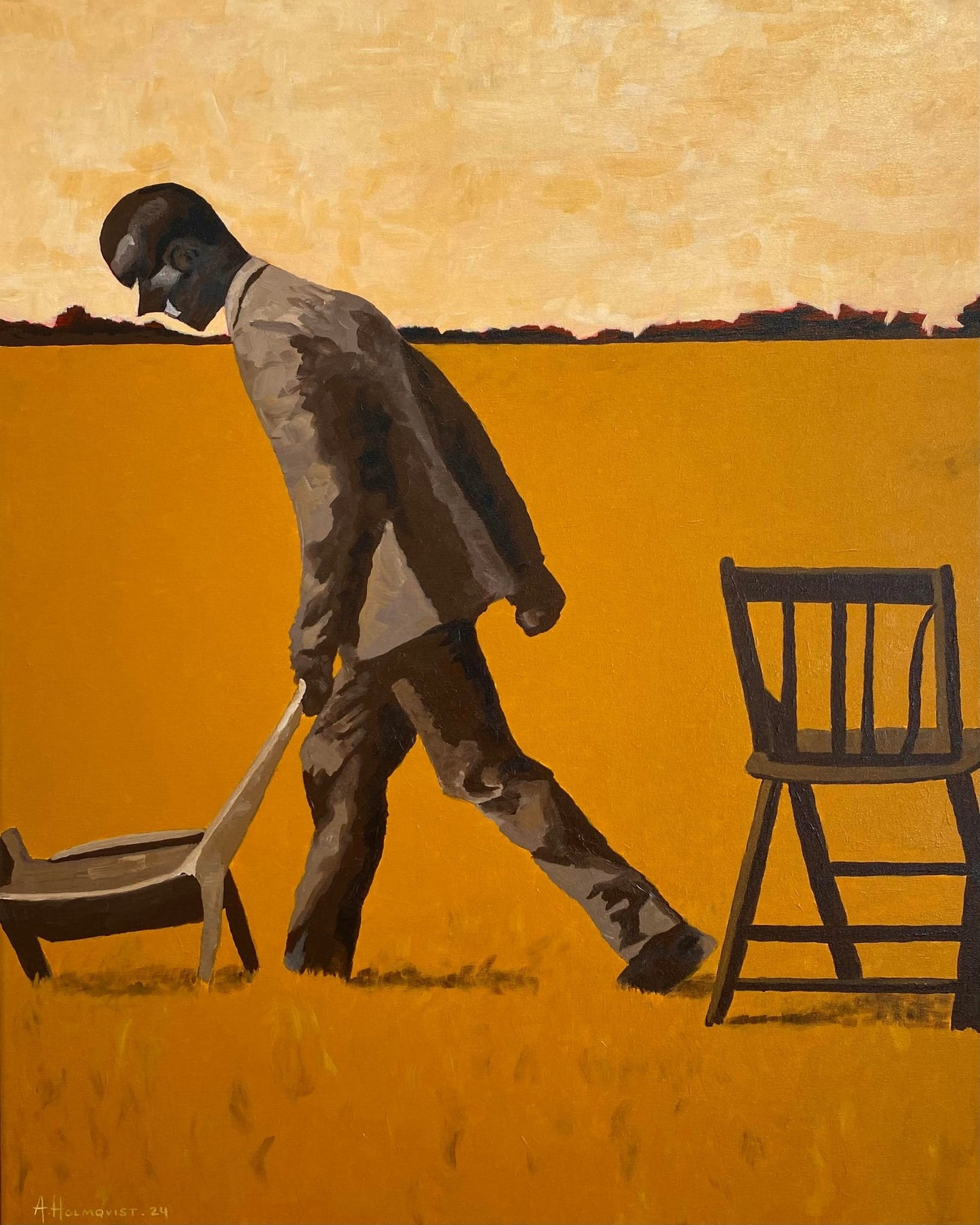 Solitary Figure In A Suit