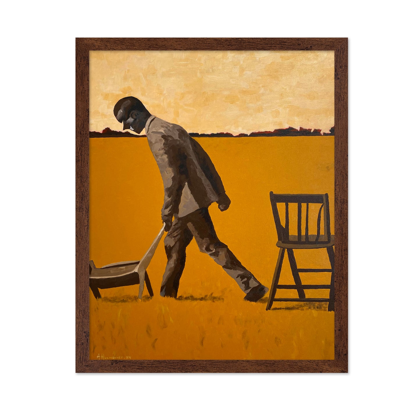 Solitary Figure In A Suit