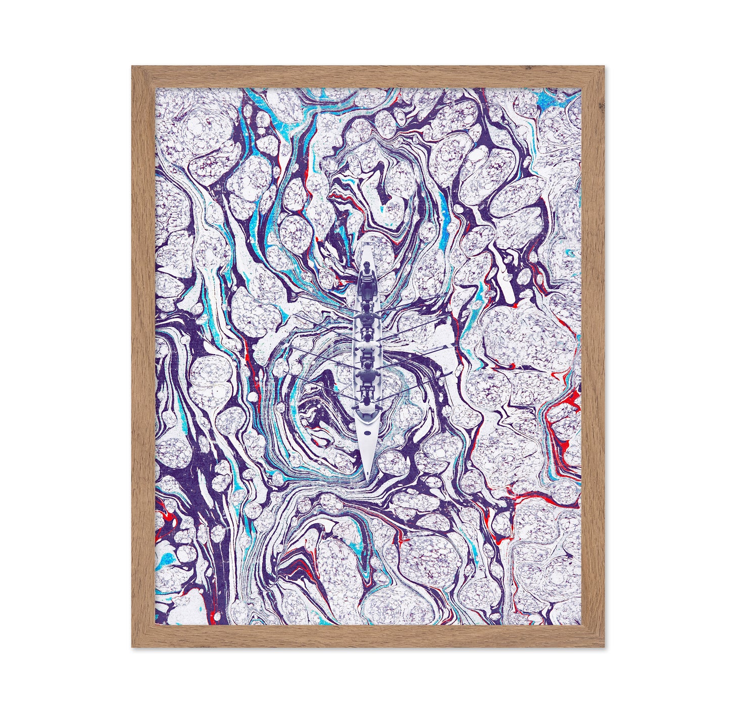 Kayak Gliding Through Swirling