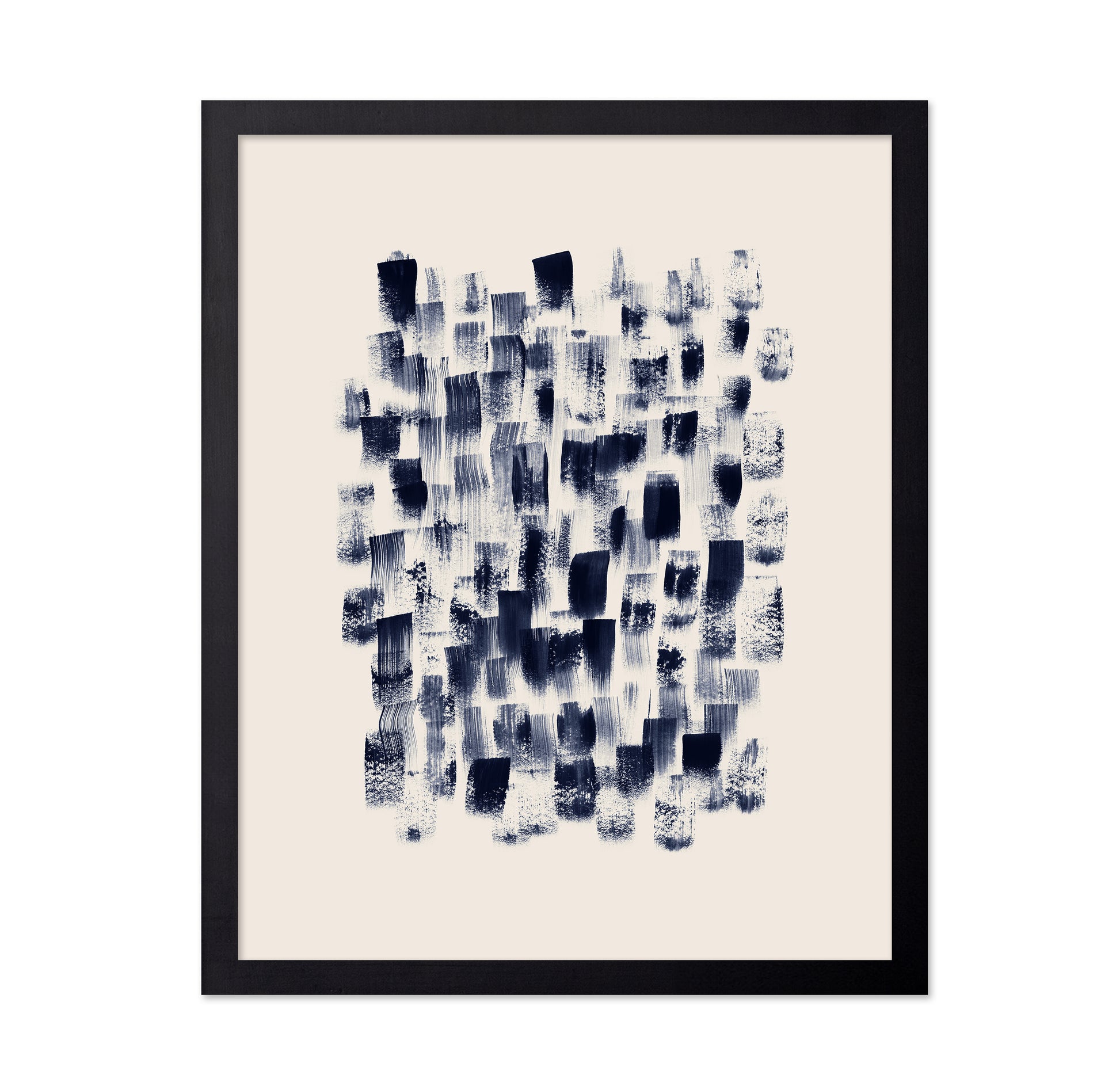 Abstract Navy Brushstrokes