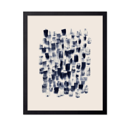Abstract Navy Brushstrokes