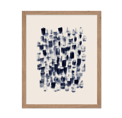 Abstract Navy Brushstrokes