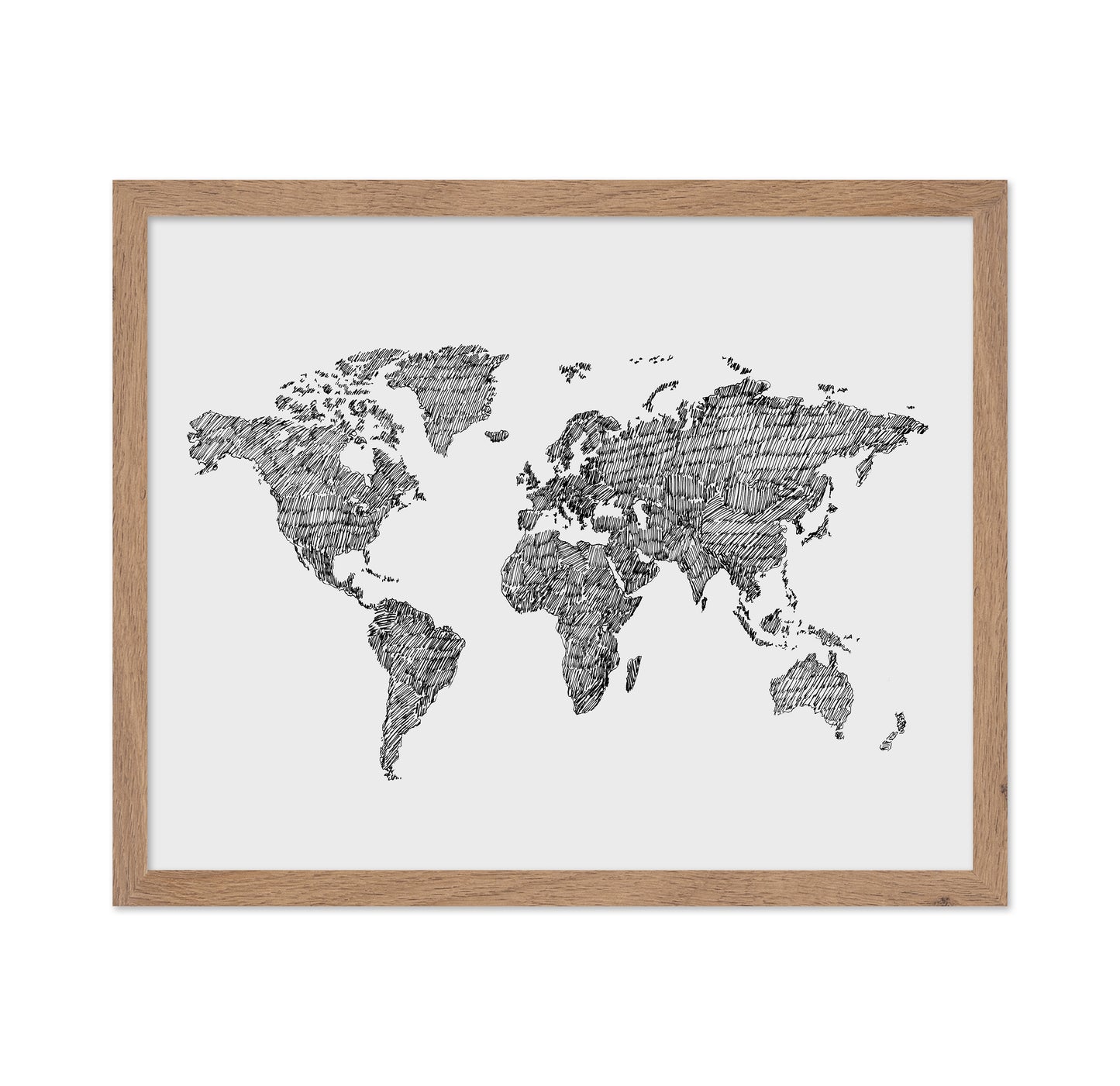 Artistic Sketch of the World Map No 1