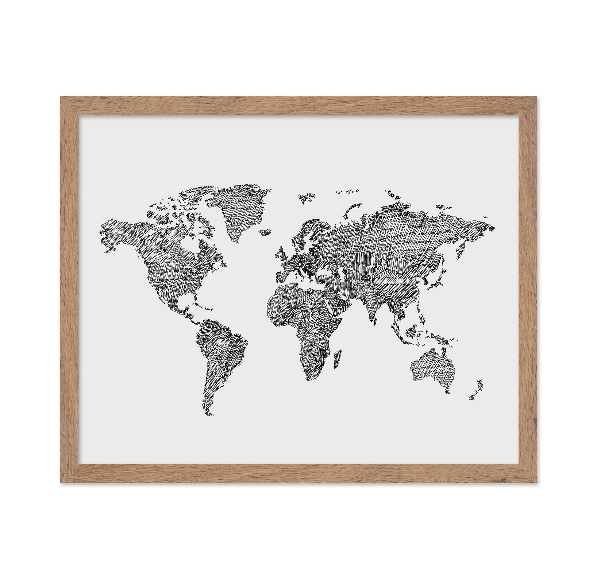 Artistic Sketch of the World Map No 1