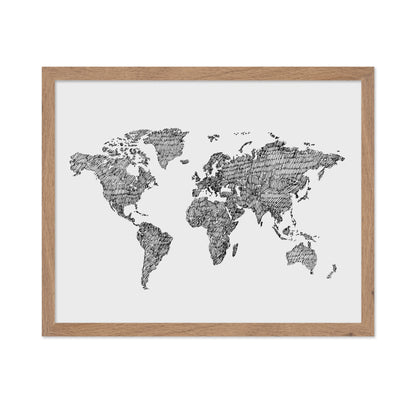 Artistic Sketch of the World Map No 1