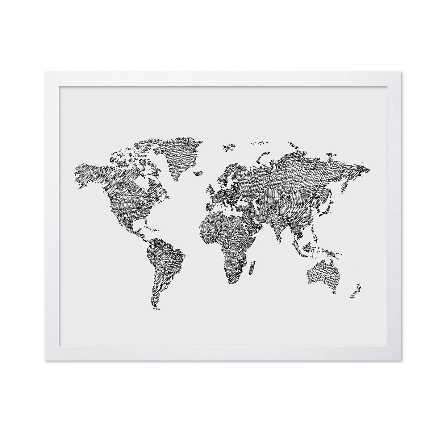 Artistic Sketch of the World Map No 1