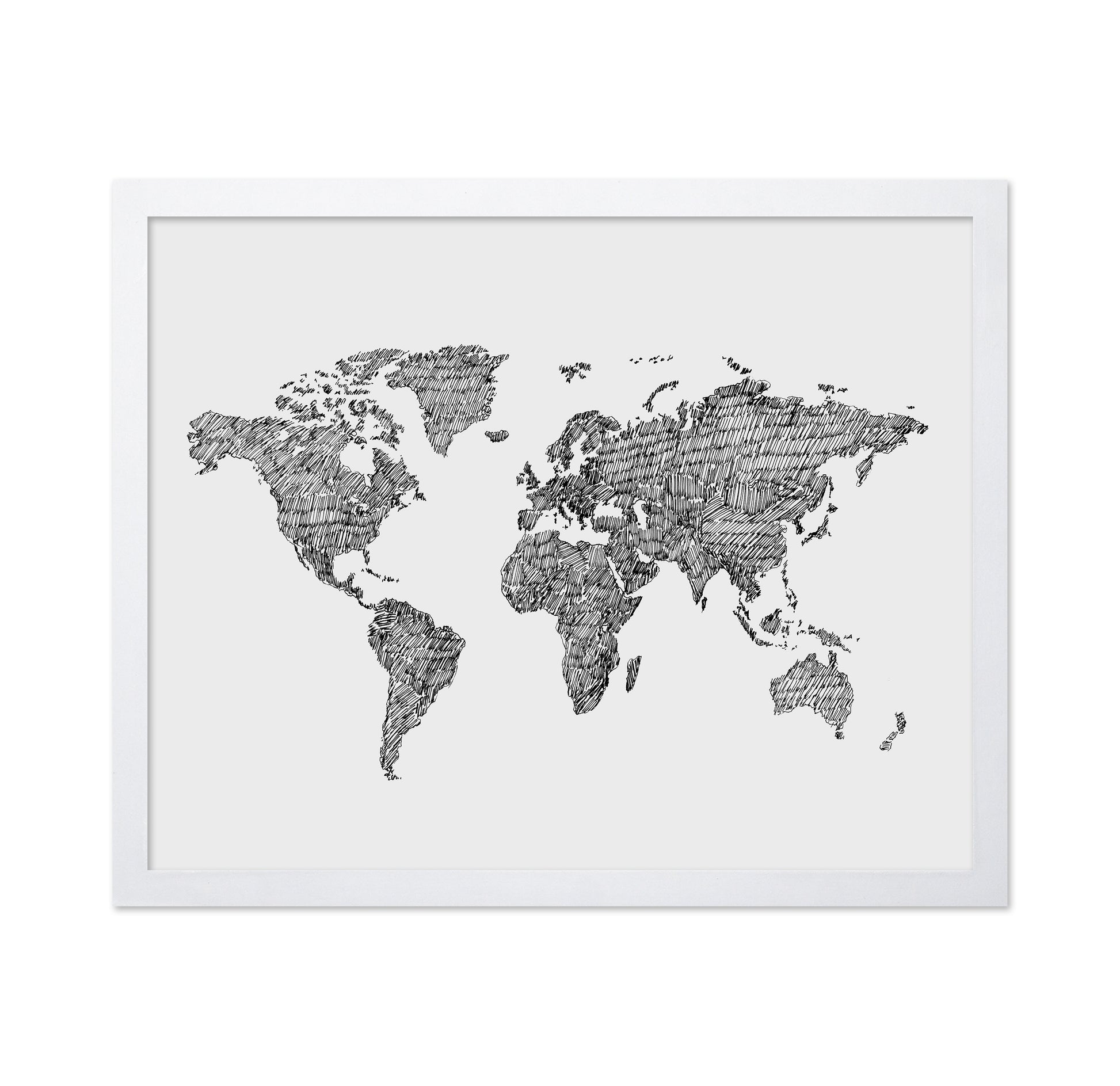 Artistic Sketch of the World Map No 1