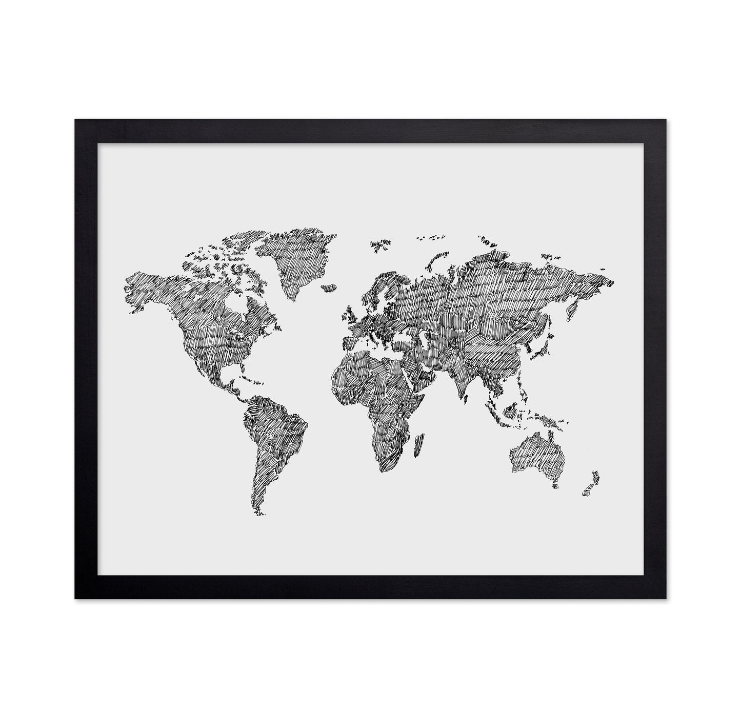 Artistic Sketch of the World Map No 1