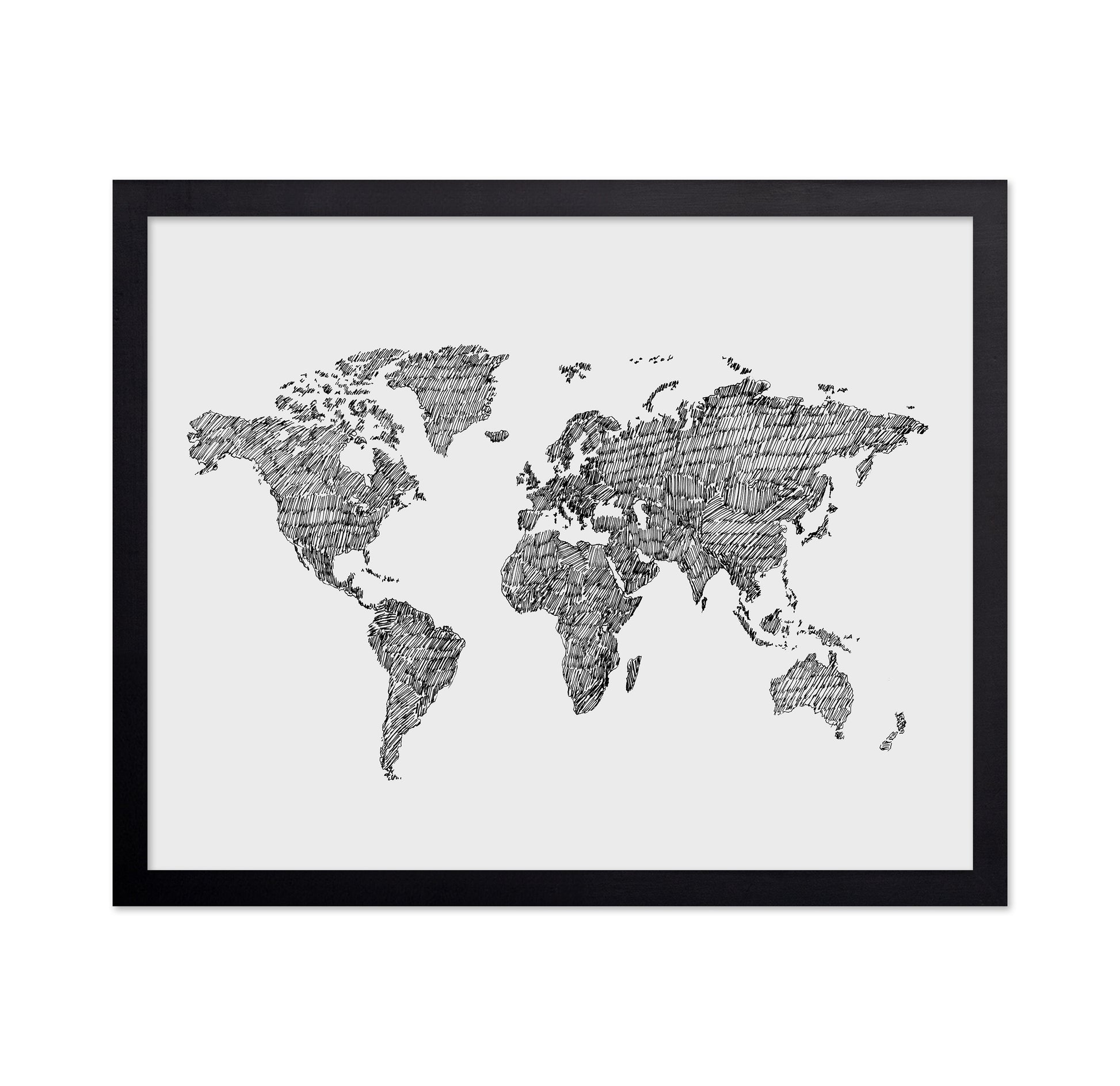 Artistic Sketch of the World Map No 1