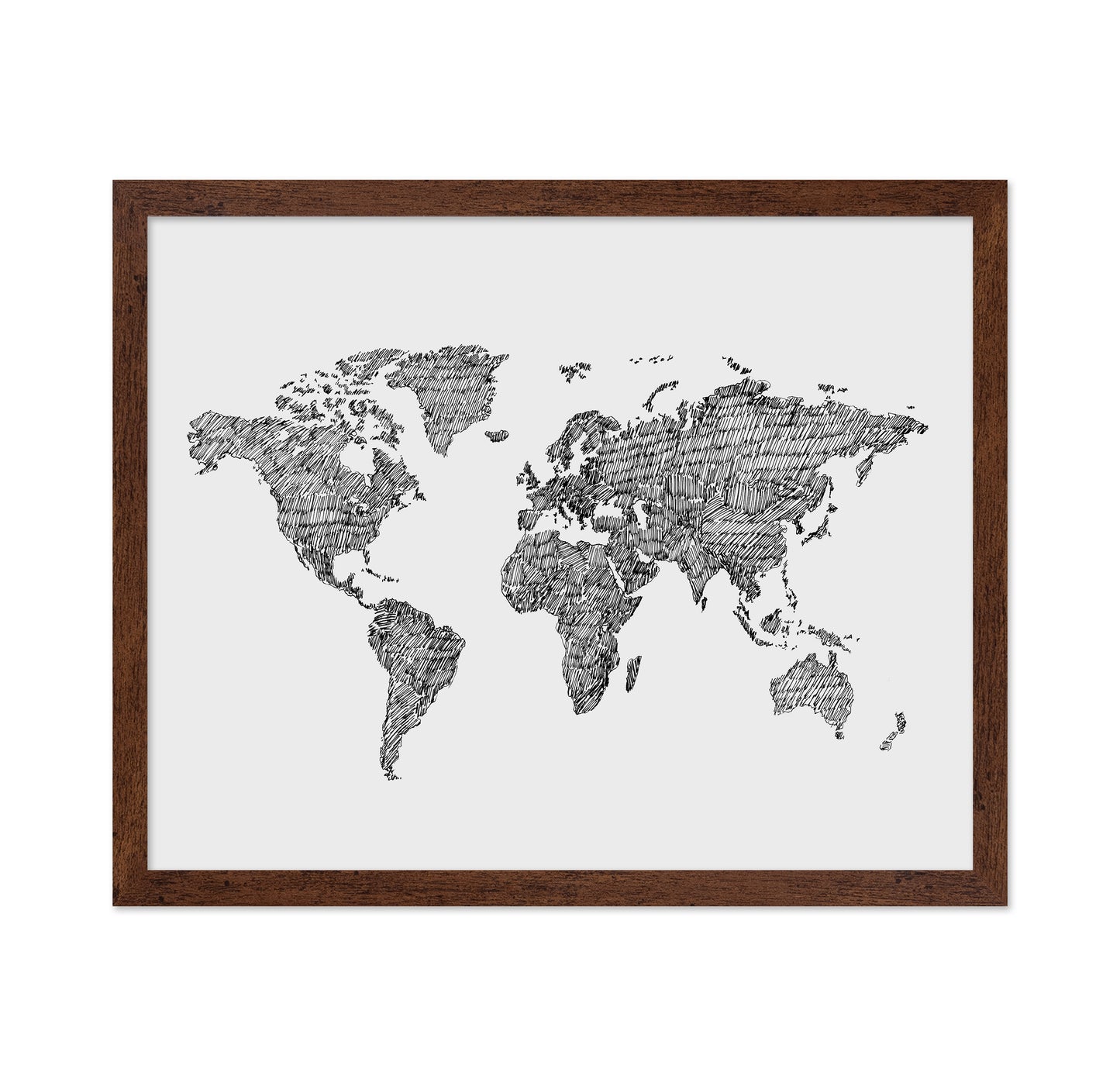 Artistic Sketch of the World Map No 1