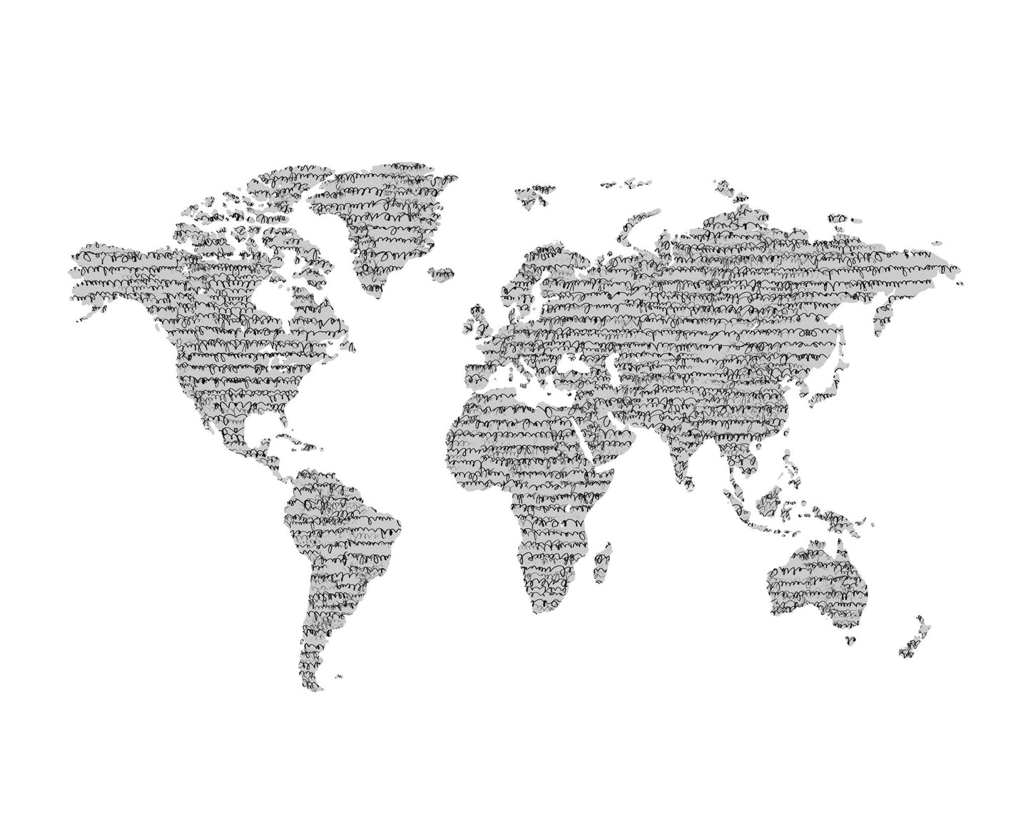 Artistic Sketch of the World Map No 2