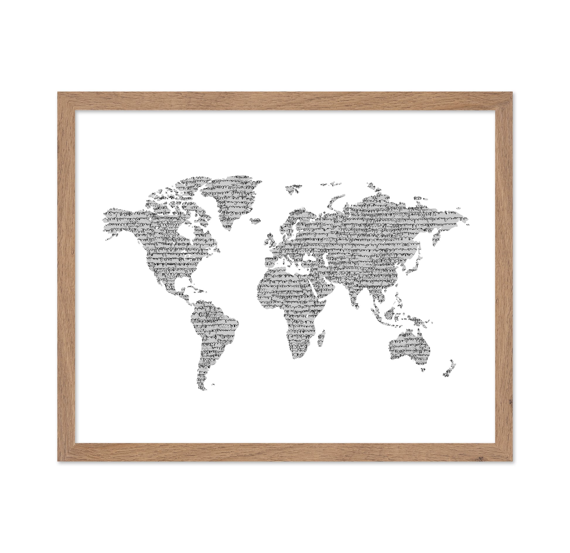 Artistic Sketch of the World Map No 2
