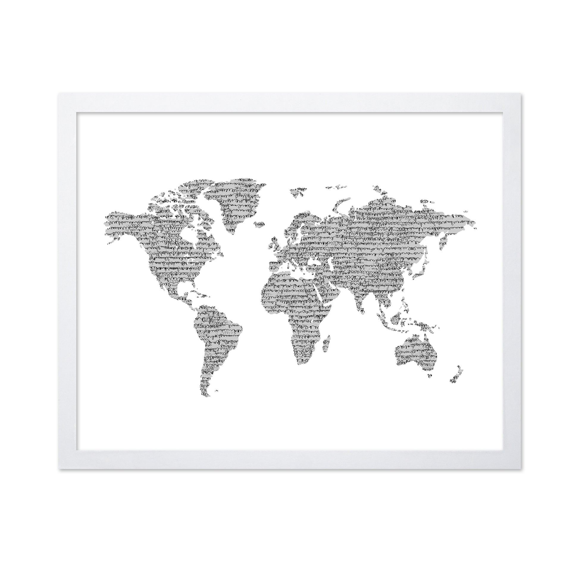 Artistic Sketch of the World Map No 2