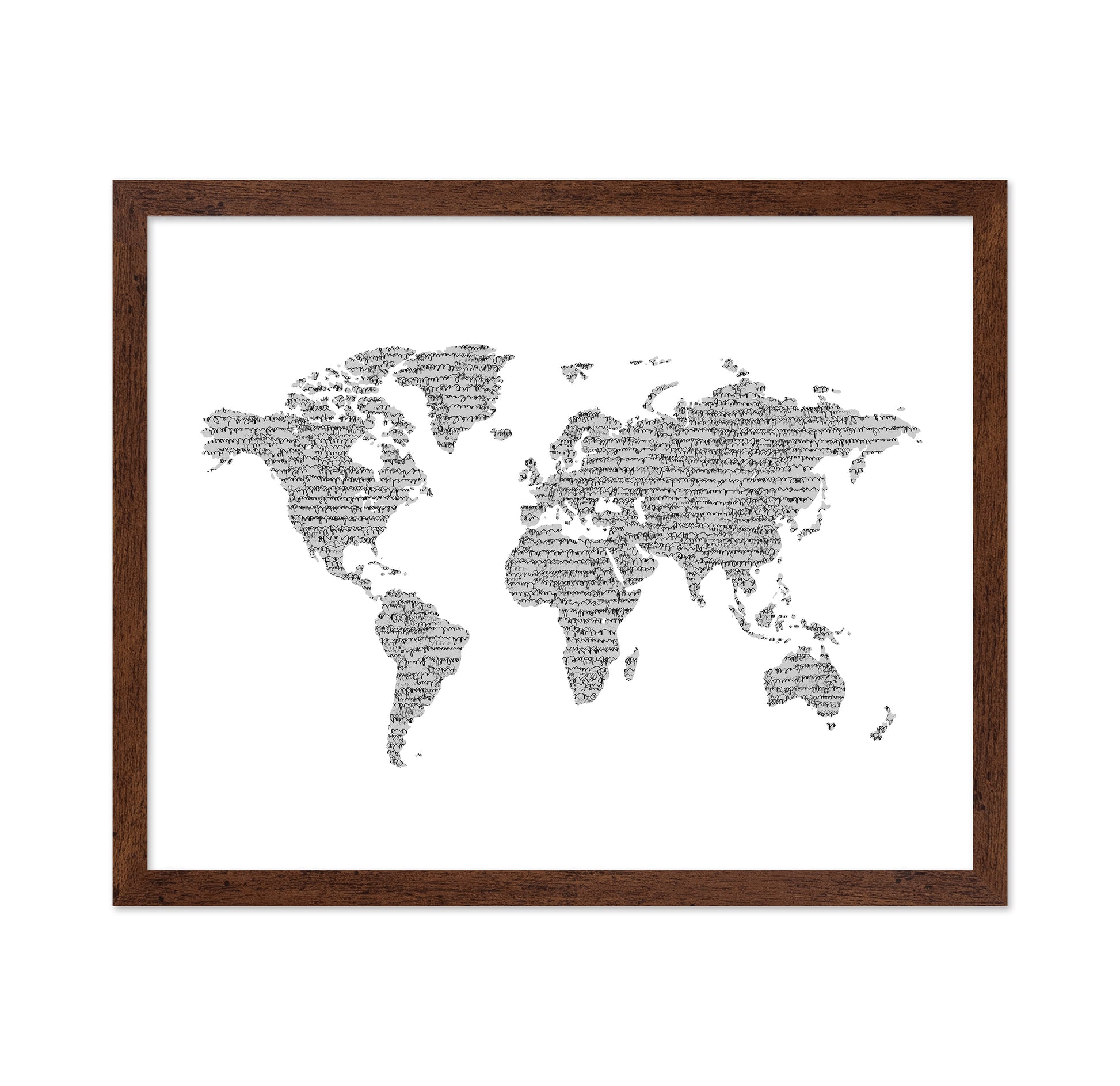 Artistic Sketch of the World Map No 2