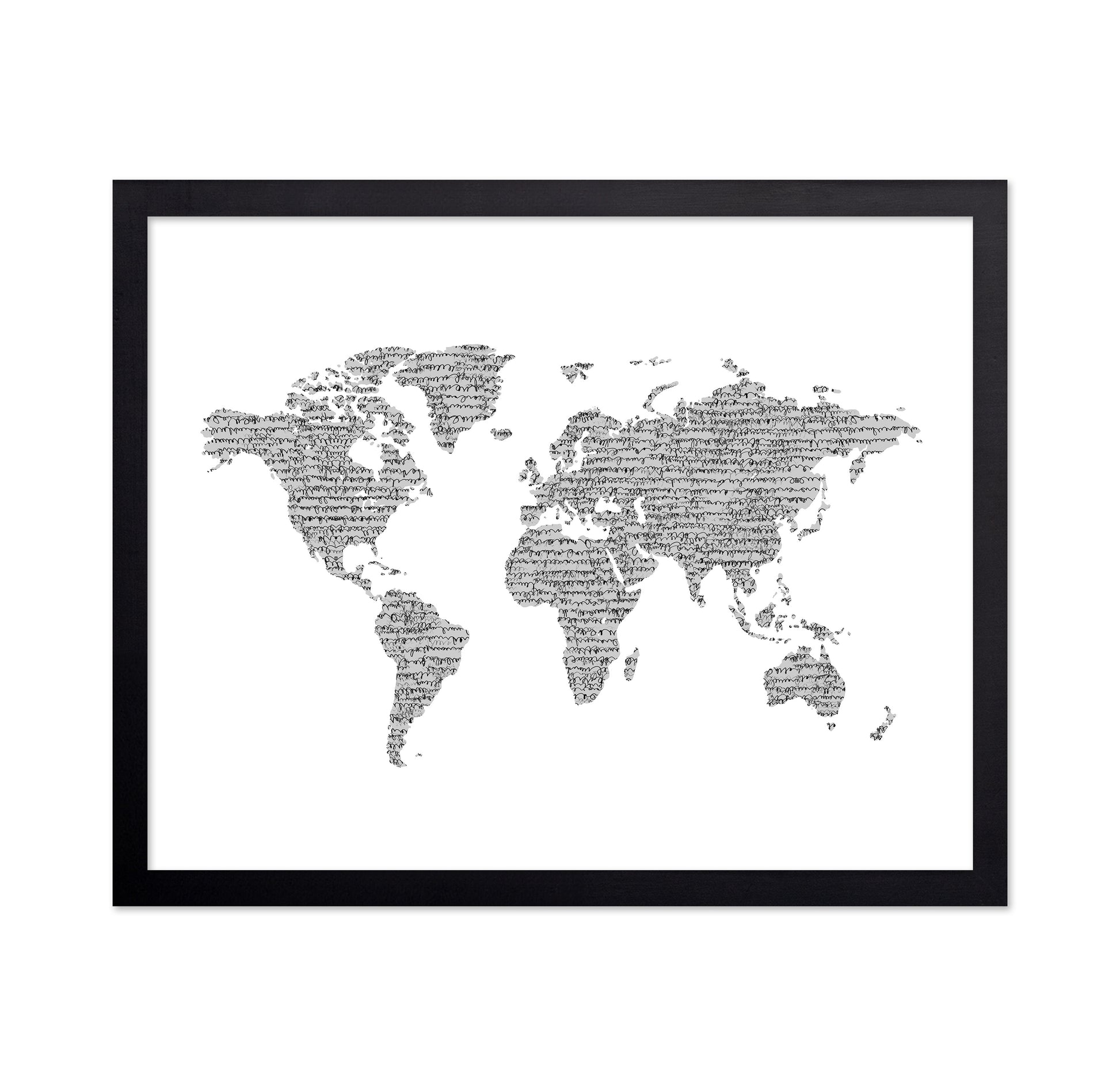Artistic Sketch of the World Map No 2