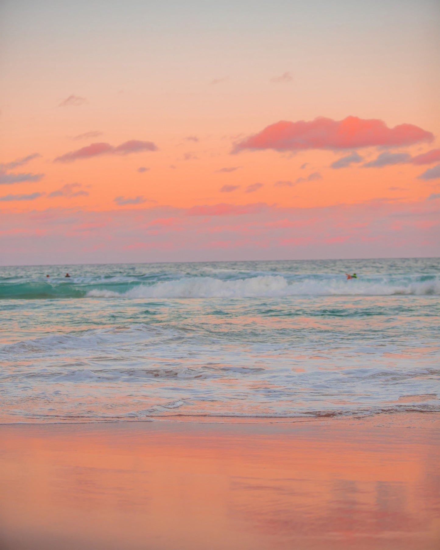 Serene Beach At Sunrise