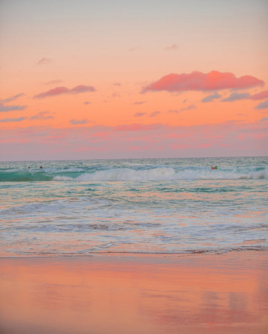 Serene Beach At Sunrise