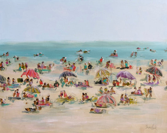 Impressionist Beach Scene