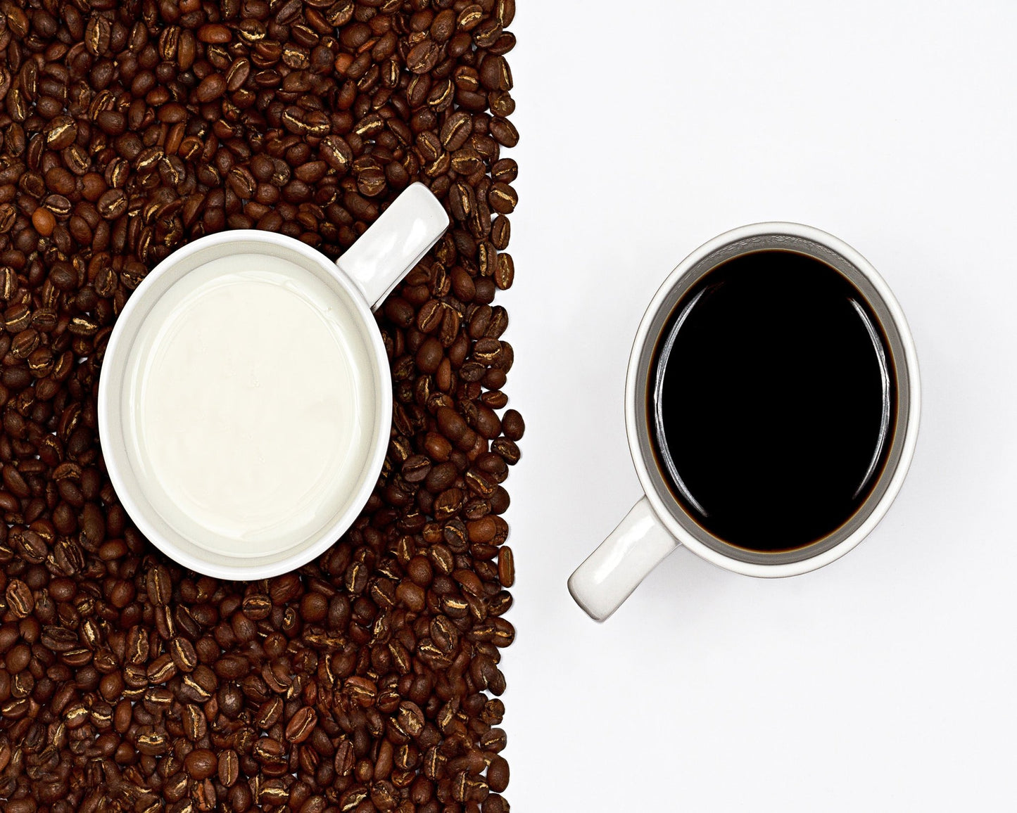 Yin And Yang Coffee And Milk