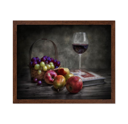 Wine Fruit And Reading.