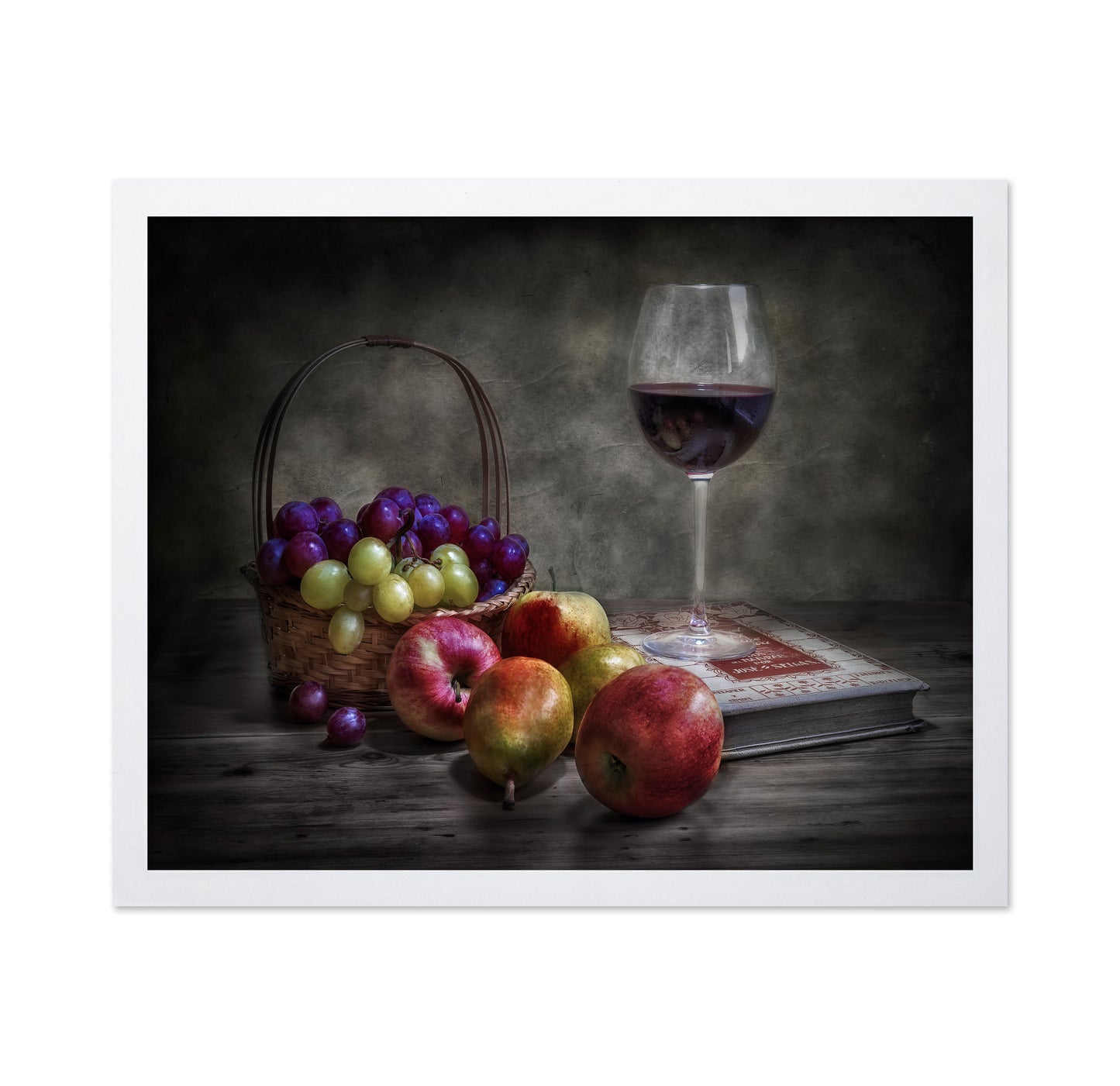 Wine Fruit And Reading.