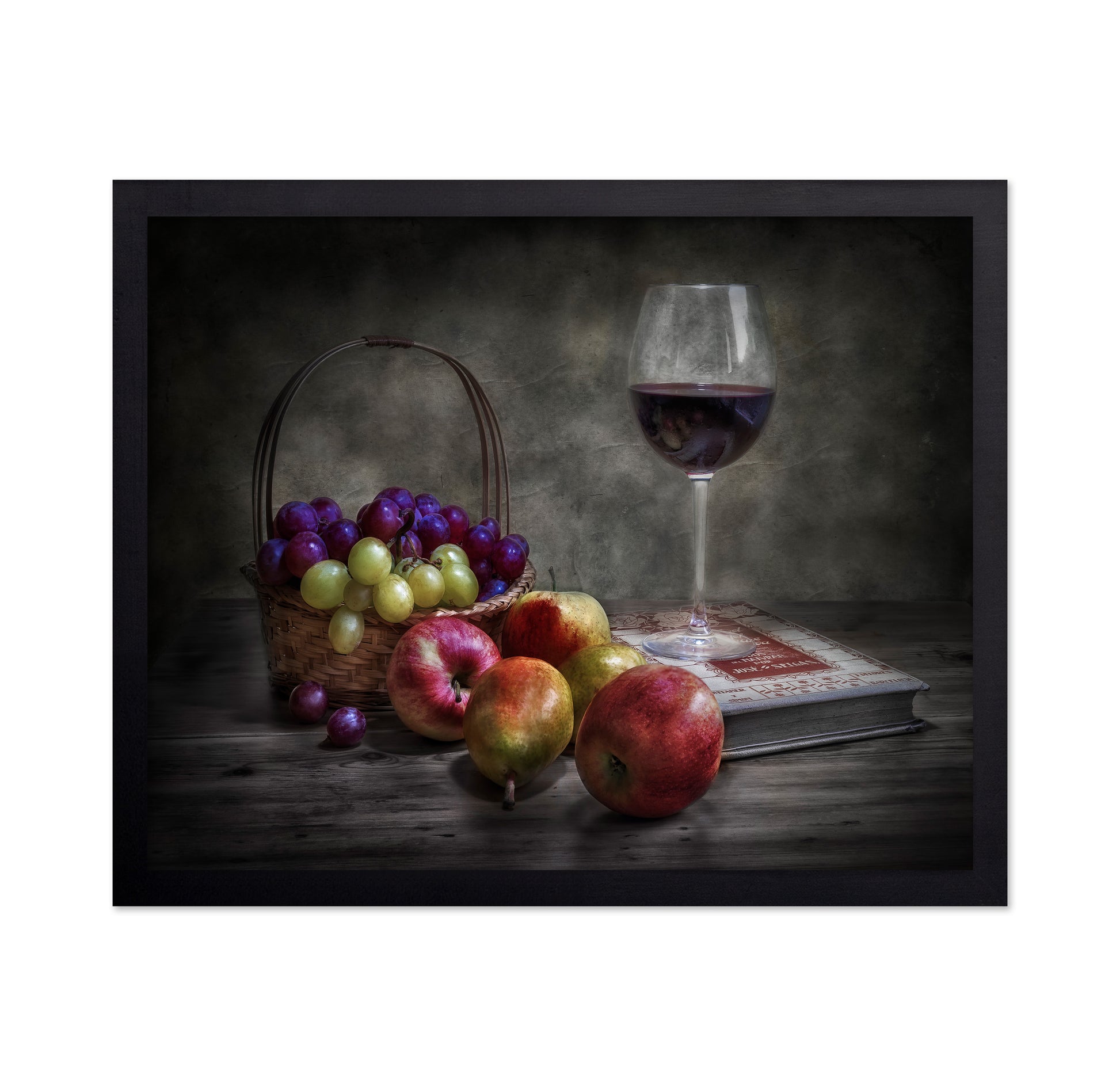 Wine Fruit And Reading.