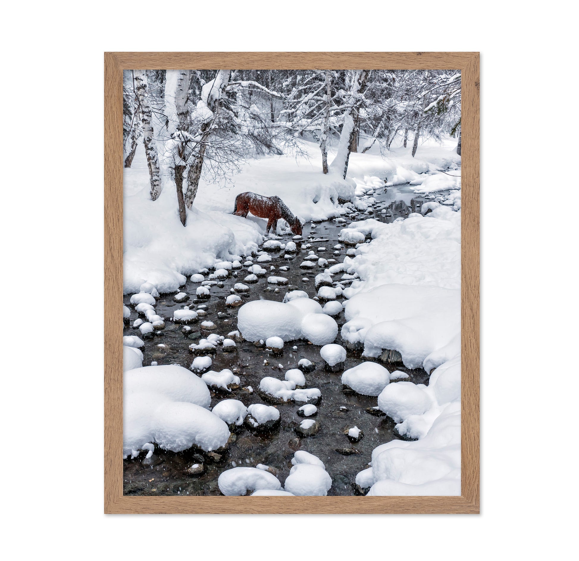 Snowy Forest Horse