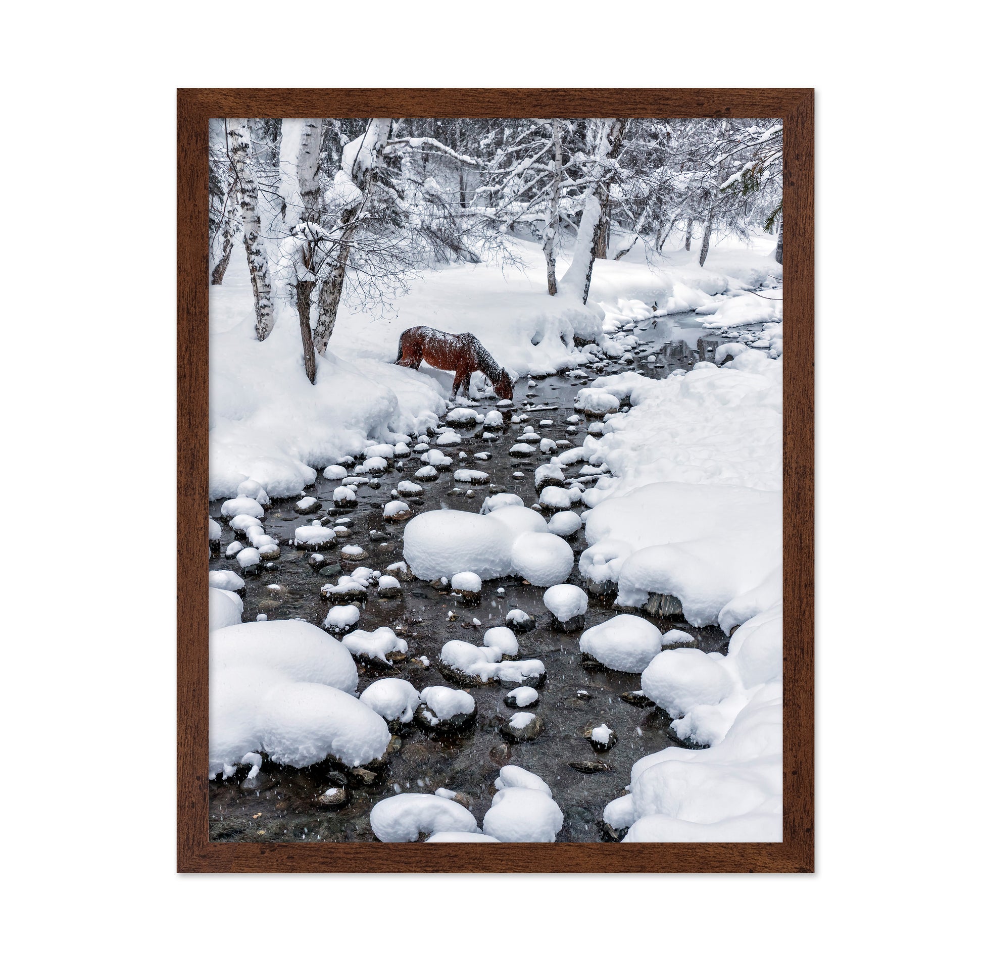 Snowy Forest Horse