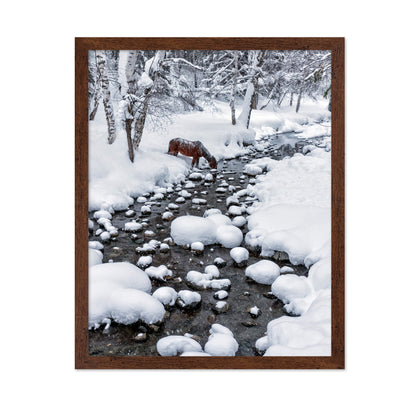 Snowy Forest Horse