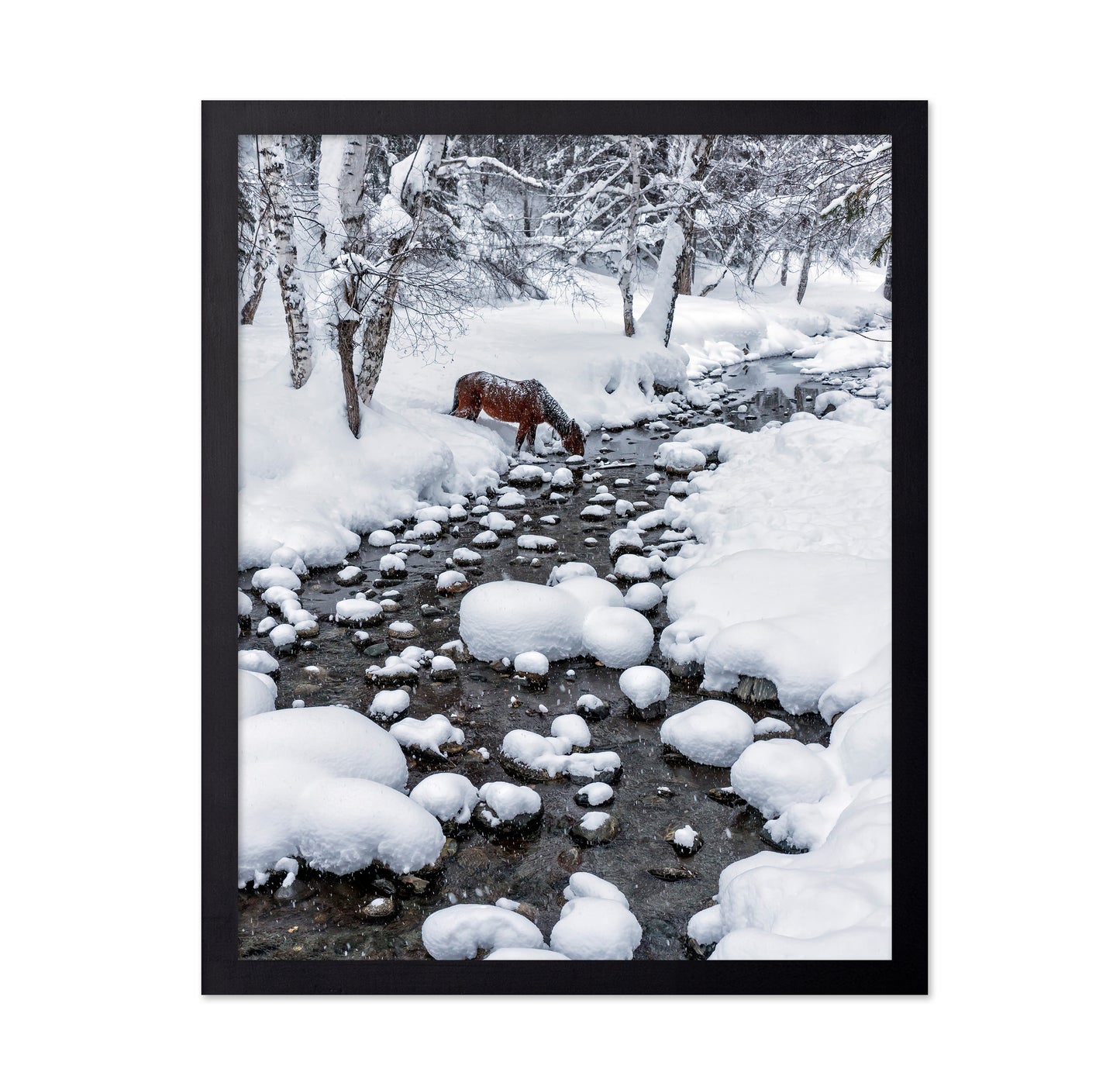 Snowy Forest Horse
